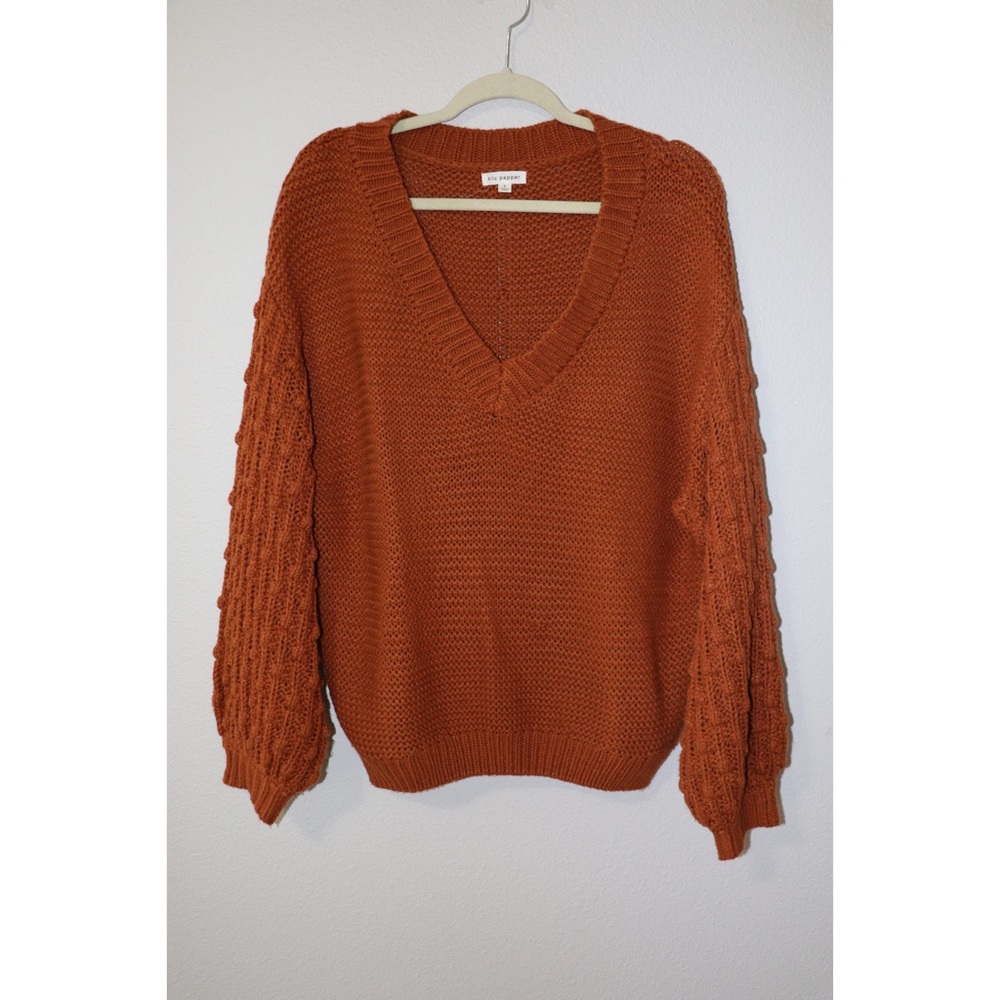 Blu Pepper Back Button Knit Sweater - image 3